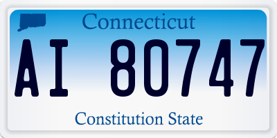 CT license plate AI80747