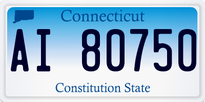 CT license plate AI80750