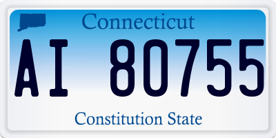 CT license plate AI80755