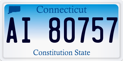 CT license plate AI80757