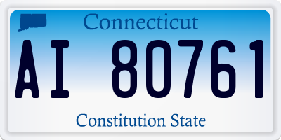 CT license plate AI80761
