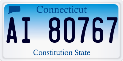 CT license plate AI80767