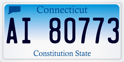 CT license plate AI80773