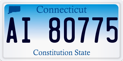 CT license plate AI80775