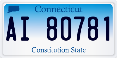 CT license plate AI80781