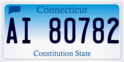 CT license plate AI80782