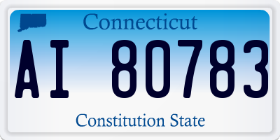 CT license plate AI80783