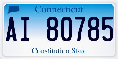 CT license plate AI80785