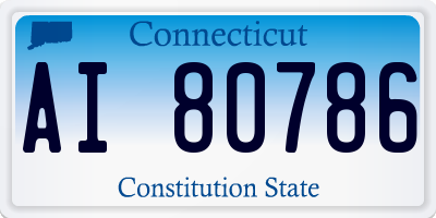 CT license plate AI80786