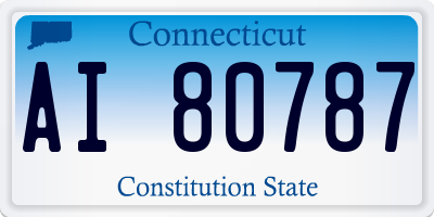 CT license plate AI80787