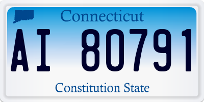 CT license plate AI80791