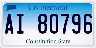 CT license plate AI80796