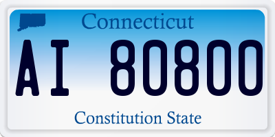 CT license plate AI80800