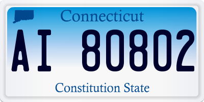 CT license plate AI80802