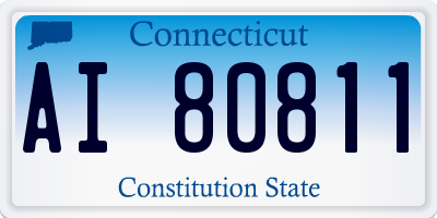 CT license plate AI80811