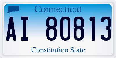 CT license plate AI80813
