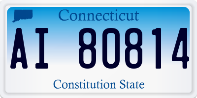 CT license plate AI80814
