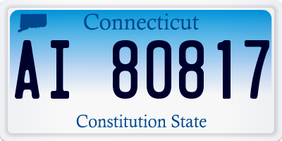 CT license plate AI80817