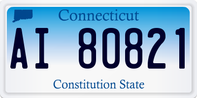 CT license plate AI80821