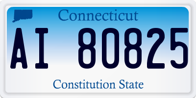 CT license plate AI80825