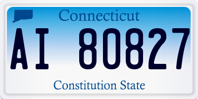CT license plate AI80827