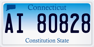 CT license plate AI80828