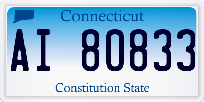 CT license plate AI80833
