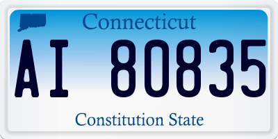 CT license plate AI80835