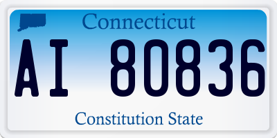 CT license plate AI80836