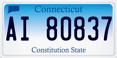 CT license plate AI80837