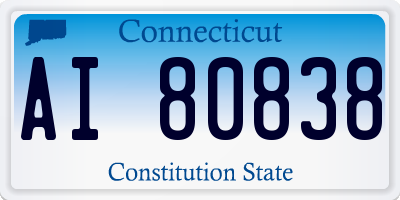CT license plate AI80838