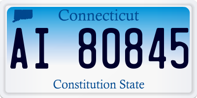 CT license plate AI80845