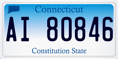 CT license plate AI80846