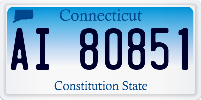CT license plate AI80851