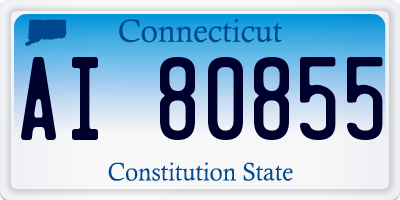 CT license plate AI80855