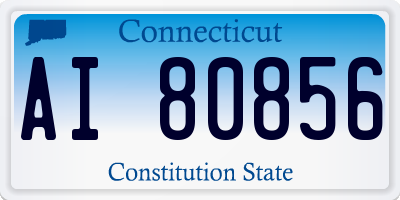 CT license plate AI80856