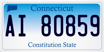 CT license plate AI80859