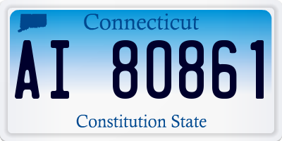 CT license plate AI80861