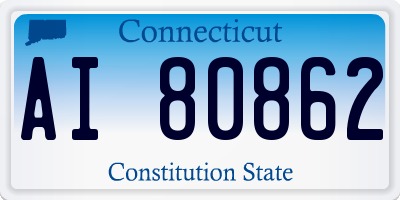 CT license plate AI80862