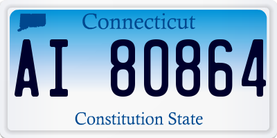 CT license plate AI80864