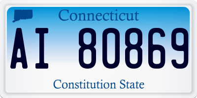 CT license plate AI80869
