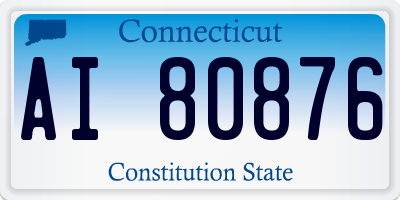 CT license plate AI80876