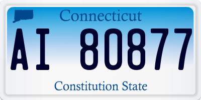 CT license plate AI80877