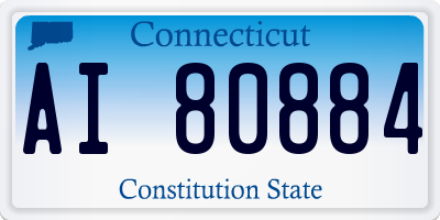 CT license plate AI80884