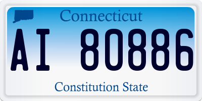 CT license plate AI80886