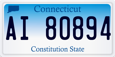 CT license plate AI80894