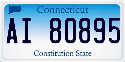 CT license plate AI80895