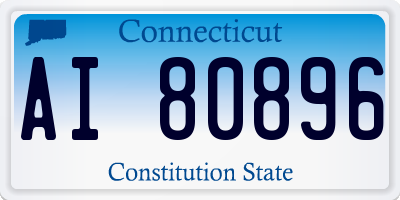 CT license plate AI80896