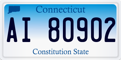 CT license plate AI80902