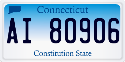 CT license plate AI80906